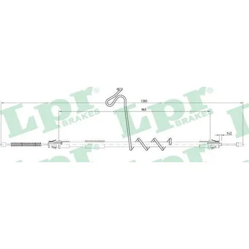 Lanko parkovací brzdy Tažné lanko, parkovací brzda, , 4041987, 4077635, 4331042, LPR, C0292B