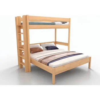 Postel Nábytek Rovder Patrová postel Junior 6, Rovder Výběr moření: Modrá, Rozměr postele: 80x200, Druh dřeva: Bukový masiv