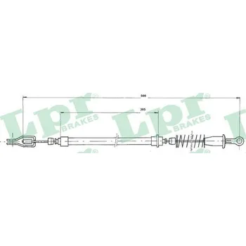 Lanko parkovací brzdy Tažné lanko, parkovací brzda, , 5951339, LPR, C0805B