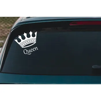 Samolepící dekorace Lepy.cz Samolepka na auto Queen Velikost (šířka x výška): 15x14cm, Barevná varianta: Světle růžová