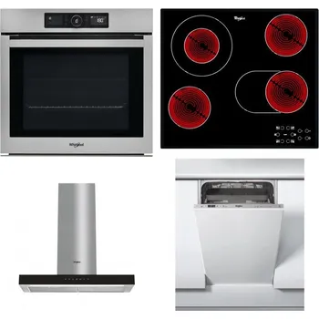 Set domácích spotřebičů WHIRLPOOL AKZ9 9480 IX + WHIRLPOOL AKT 8190/BA + WHIRLPOOL WHBS 62F LT K + WHIRLPOOL WSIC 3M27 C
