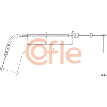 Lanko parkovací brzdy Lanko plynu, , 7740732, 7760314, COFLE, 323.6