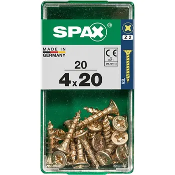 Vrut SPAX Vrut 4x20, zápustná hlava, PZ, YELLOX, 20 ks (S)