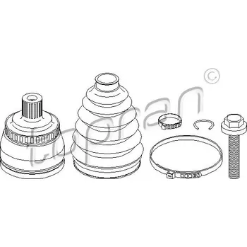 Poloosa kola Sada kloubů, hnací hřídel, , 1111900S, 7M0498099A, 7M0498099AV, 7M0498099AX, TOPRAN, 109 395