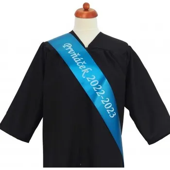 Party dekorace Šerpa pro předškoláky petrolejová - saténová