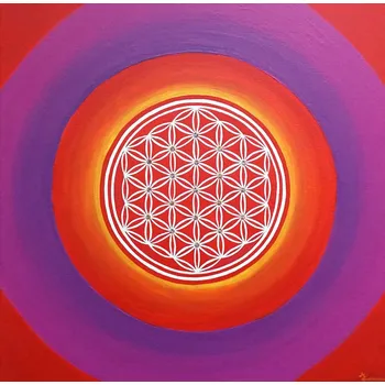 Obraz Obraz POČÁTEK, Květ života - symbol posvátné geometrie AUTORSKÁ MALBA