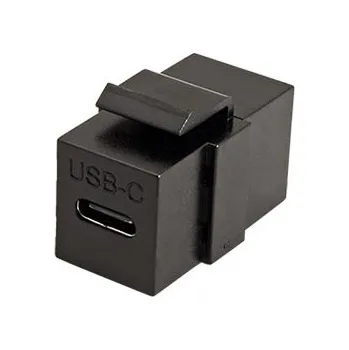 Patch panel 25.99.8210 Keystone spojka USB C(F) - USB C(F), horizontální, černá