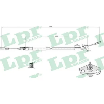 Lanko parkovací brzdy Tažné lanko, parkovací brzda, , 2D0609721, 9014201885, LPR, C0448B