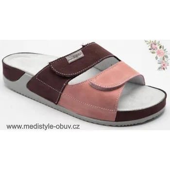 Dámská zdravotní obuv MEDISTYLE INGRID 1I-J15/4-5/2 zdravotní pantofel tm. růžová, --- - 36