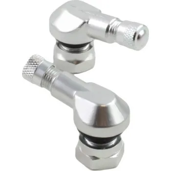 SEFIS hliníkové zahnuté ventilky 8,3mm - stříbrné