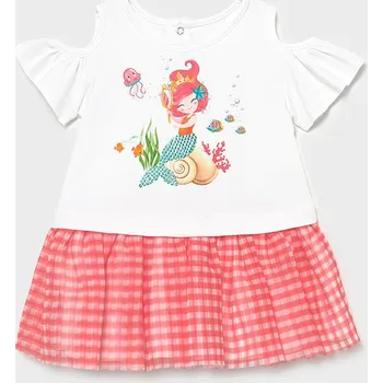 Kojenecké šaty Dívčí šaty Mayoral 193-15 bílá, červená Rozměr: 98