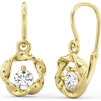 Náušnice Couple, Dětské náušnice Veny, žluté zlato se zirkonem, 585-66-3-0689.0Z00.0.00.001.14