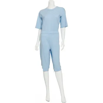 Dámský overall Overal pro pacienty krátký se zipem na zádech a na nohavicích Velikost: L, Barva: Světle modrá