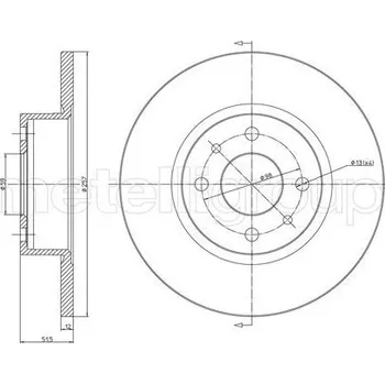 Brzdový kotouč Brzdový kotouč, , 82387932, 82433857, METELLI, 23-0128