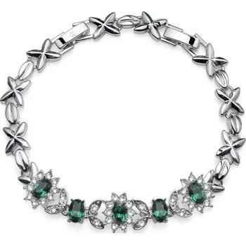 Náramek Náramek s krystaly Swarovski Oliver Weber Princess emerald