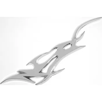 Samolepicí dekorace na vozidlo EUFAB EUFAB 30165 3D Car-Logo Tribal stříbrné