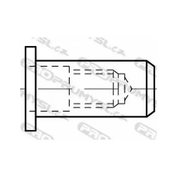 Matice Matice nýtovací uzavřená s plochou hlavou M8 (0,5-3,0) pozink