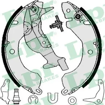 Brzdová čelist Sada brzdových čelistí, , 4800A095, 5820521A00, 5830521A00, AY360NS092, D406M16525, MB266442, MB266444, MB266445, MB266446, MB524594, MB524595, MB524596, MB524597, MB524696, LPR, 05221