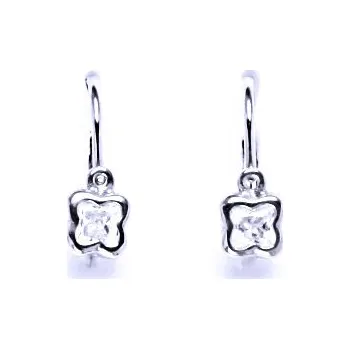 Náušnice Stříbrné náušnice dětské čirý zirkon - VE176 (Dětské stříbrné náušnice se zirkony)