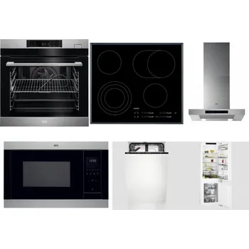 Set domácích spotřebičů AEG BSK782380M + AEG Mastery DirectTouch HK654070FB + AEG Mastery DBB5660HM + AEG Mastery MSB2547D-M + AEG Mastery GlassCare FSE73407P + AEG Mastery FlexiShelf SCE818D3LC