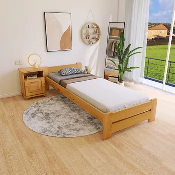 Postel Maxi Postel z masivu Evropa 90 x 200 cm - barva Olše + matrace Medical ROŠT ZDARMA