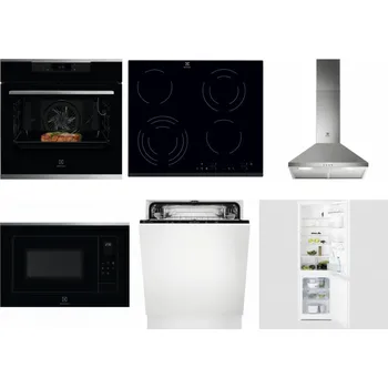 Set domácích spotřebičů ELECTROLUX KOEBP39X + ELECTROLUX EHF6343FOK + ELECTROLUX LFC316X + ELECTROLUX LMS4253TMX + ELECTROLUX EEA27200L + ELECTROLUX LNT3LF18S