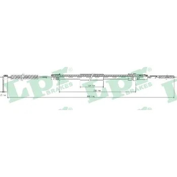 Lanko parkovací brzdy Tažné lanko, parkovací brzda, , 474573, LPR, C0626B