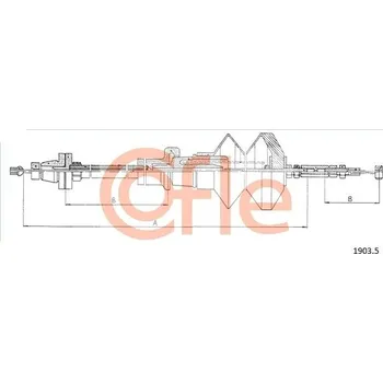 Lanko parkovací brzdy Lanko plynu, , 7562094, COFLE, 1903.5