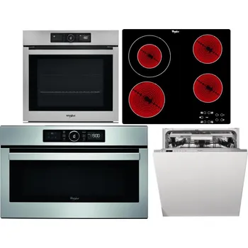 Set domácích spotřebičů WHIRLPOOL AKZ9 9480 IX + WHIRLPOOL AKT 8130/NE + WHIRLPOOL ABSOLUTE AMW 730 IX + WHIRLPOOL WIO 3T133 PLE
