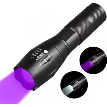 Svítilna Alitom UV hliníková Led svítilna 2v1 / UV Led baterka 2v1 zoom