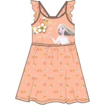 Dívčí šaty Sun City - Dívčí bavlněné letní šaty Ledové království - Frozen Elsa - oranžové 116