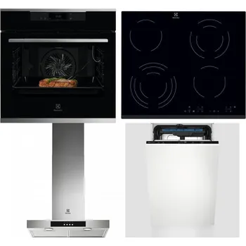 Set domácích spotřebičů ELECTROLUX KOEBP39X + ELECTROLUX EHF6343FOK + ELECTROLUX LFT426X + ELECTROLUX EEM23100L