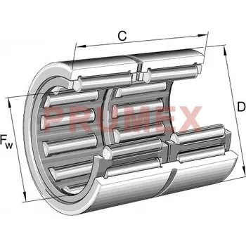 INA RNA 6907-ZW-XL jehlové ložisko bez vnitřního kroužku
