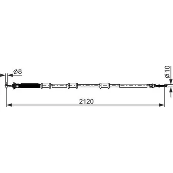 Tažné lanko, parkovací brzda, , 51796642, BOSCH, 1 987 482 891