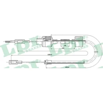 Spojkové lanko Tazne lanko, ovladani spojky, , 95610218, LPR, C0522C