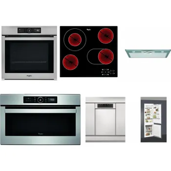 Set domácích spotřebičů WHIRLPOOL AKZ9 9480 IX + WHIRLPOOL AKT 8190/BA + WHIRLPOOL AKR 650/1 IX + WHIRLPOOL ABSOLUTE AMW 730 IX + WHIRLPOOL WSBO 3O34 PF X + WHIRLPOOL ART 66112