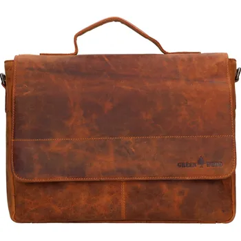 Pánská aktovka Pánská kožená taška přes rameno Greenwood Simons - světle hnědá