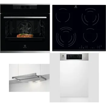 Set domácích spotřebičů ELECTROLUX KOEBP39X + ELECTROLUX EHF6343FOK + ELECTROLUX LFP326S + ELECTROLUX EEM43300IX