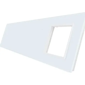 vypínač WELAIK čtyřnásobný skleněný panel 0+0+0+zás - bílý