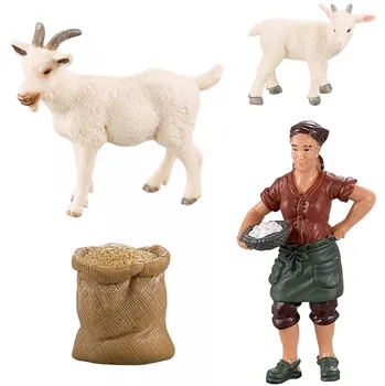Rappa 217706 Koza s kůzletem a farmářkou