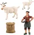 Figurka Rappa 217706 Koza s kůzletem a farmářkou