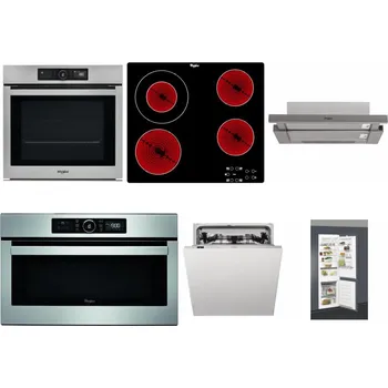 Set domácích spotřebičů WHIRLPOOL AKZ9 9480 IX + WHIRLPOOL AKT 8130/NE + WHIRLPOOL AKR 5390/1 IX + WHIRLPOOL ABSOLUTE AMW 730 IX + WHIRLPOOL WIC 3C33 PFE + WHIRLPOOL ART 66112