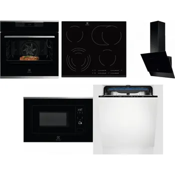 Set domácích spotřebičů ELECTROLUX KOEBP39X + ELECTROLUX EHF6547FXK + ELECTROLUX LFV616K + ELECTROLUX LMS2203EMX + ELECTROLUX EES48200L