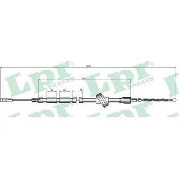 Lanko parkovací brzdy Tažné lanko, parkovací brzda, , 893609722A, 893609722G, LPR, C0043B