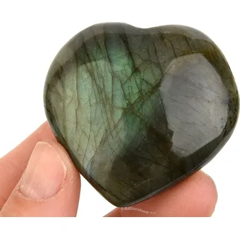Přírodní kámen Srdce z labradoritu Madagaskar 67g