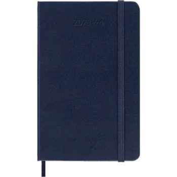 Diář Moleskine 18 Monate Wochen Notizkalender 2023/2024, P/A6, 1 Wo = 1 Seite, Rechts Linierte Seite, Hard Cover, Saphir (EN)