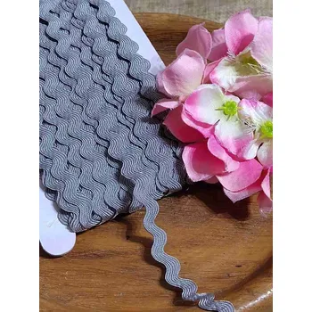 Krajka Hadovka šíře 5 mm šedá tmavší