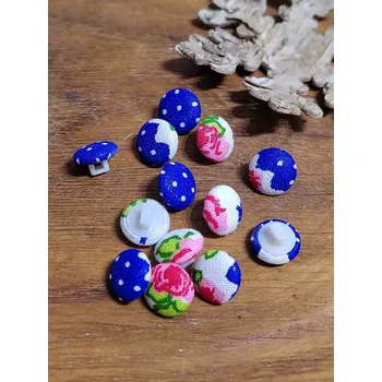 Knoflík Knoflík potažený průměr 10 mm barva modrá