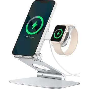 OMOTON | Omoton MS03 stojan na mobil / Apple Watch, stříbrná (MS03 grey)