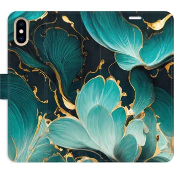 Pouzdro na mobilní telefon Flipové pouzdro iSaprio - Blue Flowers 02 - iPhone X/XS